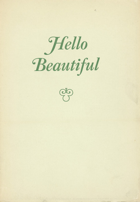 Booklet made for Mary Charlotte Petersen, daughter. Cco: Printed on paper