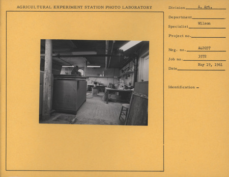 Photograph of Christian Petersen's studio in 1961. " Men of Two Wars," "Christ with Bound Hands," "Megan Norris," and several other sculptures are visible.