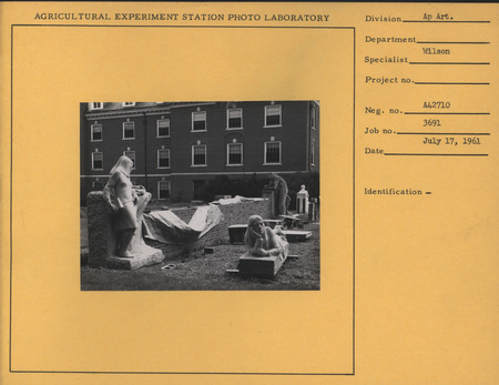 Photograph of installation site of "Conversations" at the Oak-Elm Residence Hall.