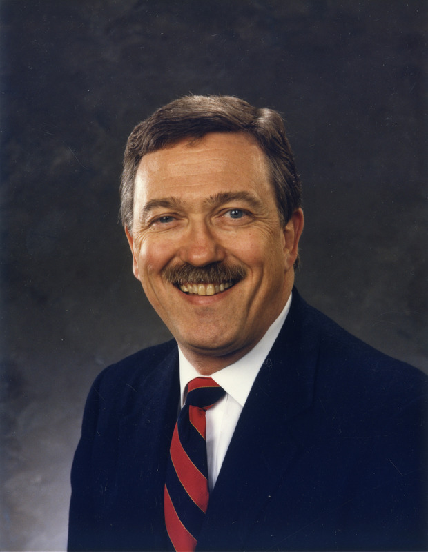 Portrait of Martin C Jischke, thirteenth president of Iowa State University.