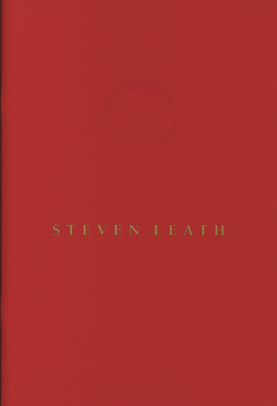 Program prepared for the installation of Steven Leath as the fifteenth president of Iowa State University on September 14, 2012.
