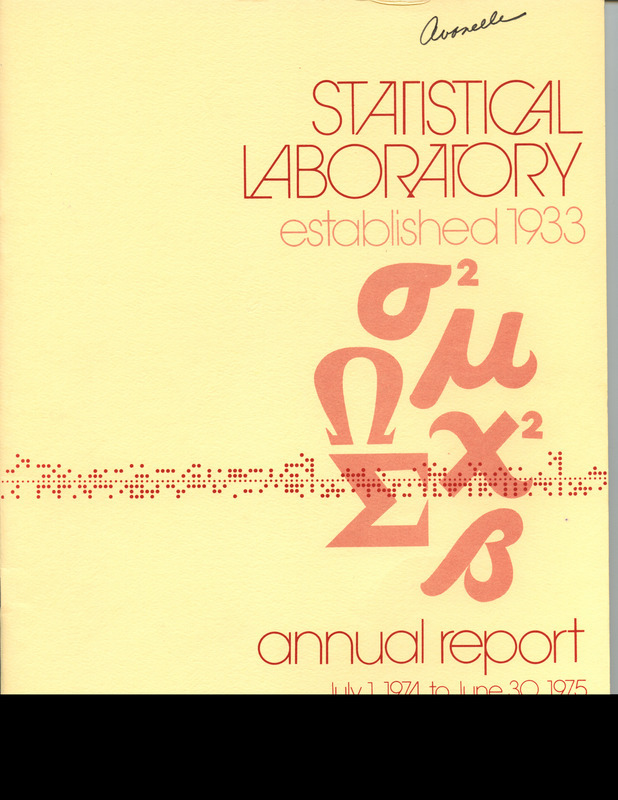Contents: Personnel -- Consulting and Cooperative Research -- Current Research -- Professional Activities: Papers, Lectures, Seminars -- Publications: Published Research, Theses Abstracts -- Teaching: Graduate Students, Undergraduates, Seminars