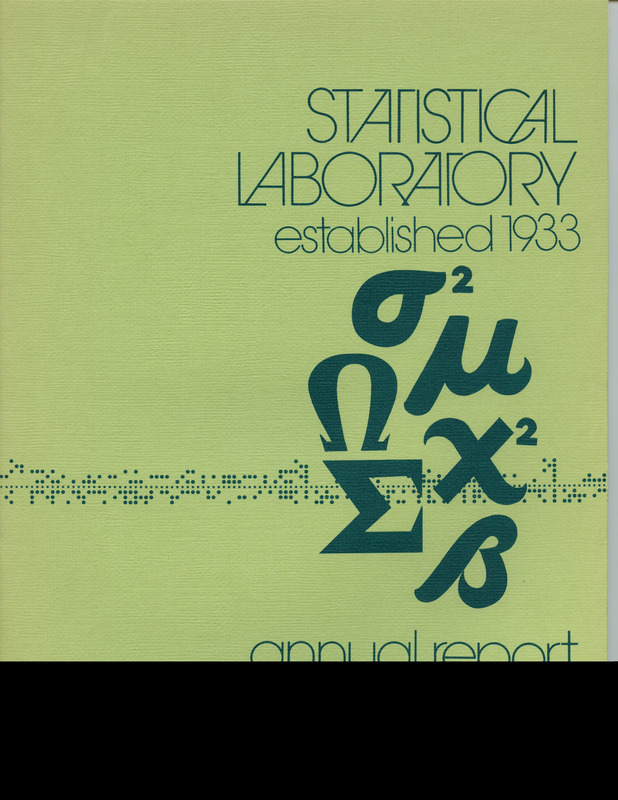 Contents: Personnel -- Consulting and Cooperative Research -- Current Research -- Professional Activities: Papers, Lectures, Seminars -- Publications and Theses Abstracts: Published Research, Theses Abstracts -- Department of Statistics: Graduate Students, Undergraduates, Seminars