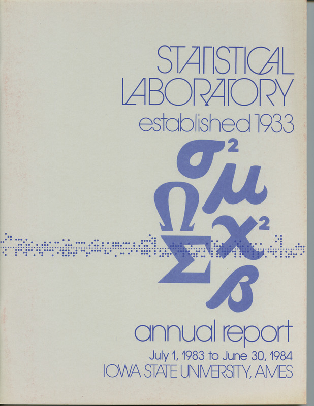 Contents: The 51st Year -- Personnel -- Consulting and Cooperative Research -- Current Research -- Professional Activities: Papers Presented, Lectures, Seminars -- Publications and Dissertation Abstracts: Books Etcetera, Published Research, Thesis Abstracts -- Department of Statistics: Graduate Students, Undergraduates, Seminars  -- In Memoriam -- Photo Credits