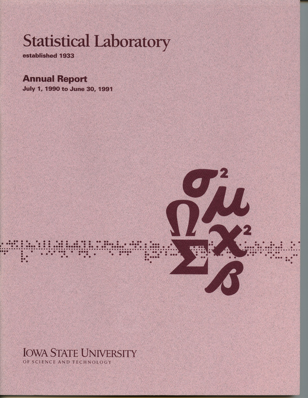 Contents: A Year of Self-Scrutiny and Reviews -- Personnel -- Consulting and Cooperative Research -- Current Research -- Professional Activities: Papers Presented, Lectures, Seminars -- Publications and Dissertation Abstracts: Books, Published Research, Thesis Abstracts -- Department of Statistics: Graduate Students, Undergraduates, Seminars  -- Photo Credits -- In Memoriam