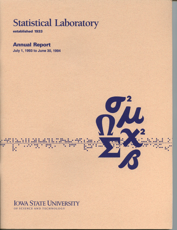 Contents: Personnel -- Consulting and Cooperative Research -- Current Research -- Professional Activities: Papers Presented, Lectures, Seminars -- Publications and Dissertation Abstracts: Books, Published Research, Thesis Abstracts -- Department of Statistics: Graduate Students, Undergraduates, Seminars  -- Photo Credits