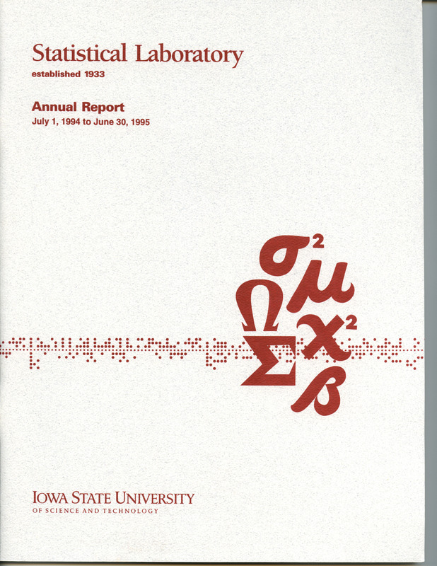 Contents: Personnel -- Consulting and Cooperative Research -- Current Research -- Professional Activities: Papers Presented, Lectures, Seminars -- Publications and Dissertation Abstracts: Books, Published Research, Thesis Abstracts -- Department of Statistics: Graduate Students, Undergraduates, Seminars  -- In Memoriam -- Photo Credits