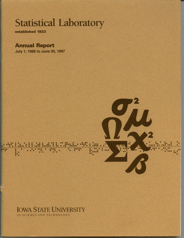 Contents: Personnel -- Consulting and Cooperative Research -- Current Research -- Professional Activities: Papers, Presented, Lectures, and Seminars -- Publications and Dissertations Abstracts: Books, Published Research Papers, Software and Videos, Thesis Abstracts -- Department of Statistics: Course Offerings , Graduate Students, Undergraduate Students, Seminars -- Photo Credits