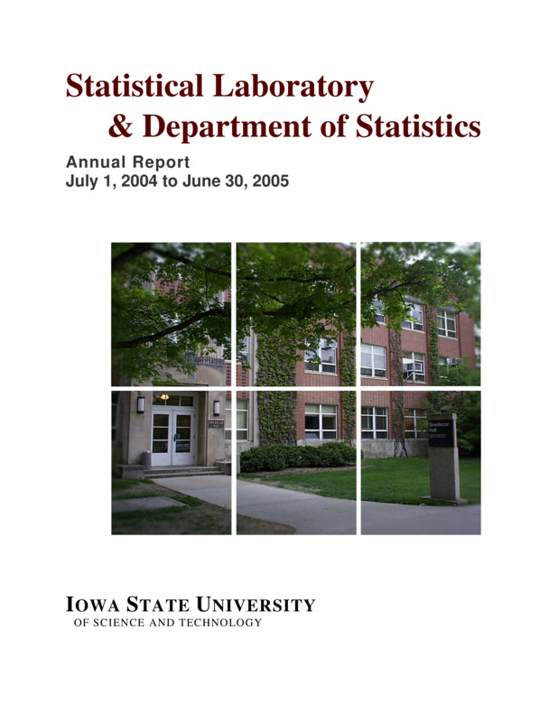 Contents: Overview -- Personnel: Faculty, Professional & Scientific, Support Staff -- Students: Graduates, Current Students -- Departmental News -- Awards, Recognitions & Scholarships -- Graduate Program: VIGRE -- Undergraduate Program -- Statistical Computing Section -- CSSM -- Consulting & Cooperative Research -- Thesis Abstracts -- Publications: Books, Published Research, Book Chapters, Proceedings & Reports, Software & Videos, Book Reviews -- Editorships -- Professional Activities: Office & Committee Work, Papers Presented, Lectures, & Seminars -- Contacts & Grants