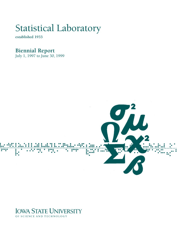 Contents: 50 Years of Statistics -- Self Study & External Review -- Social Sciences Statistics -- On the Lighter Side -- Publications 1997-1998 -- Publications 1998-1999 -- Editorships -- Faculty Awards & Recognitions -- Contracts & Grants 1997-1999 -- Scholarships 1997-1999 -- Current Faculty