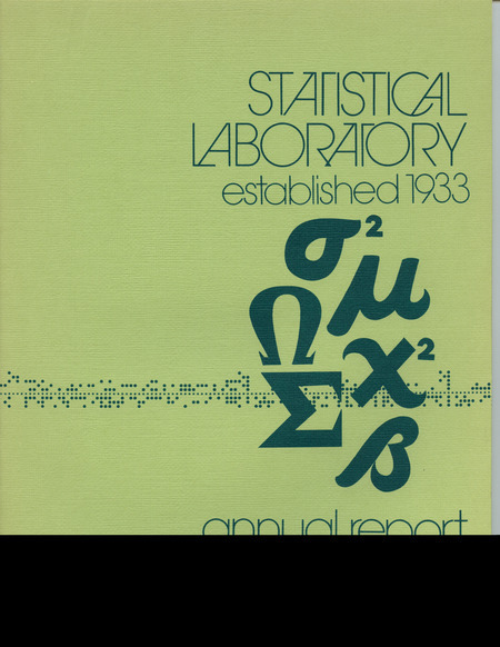 Contents: Personnel -- Consulting and Cooperative Research -- Current Research -- Professional Activities: Papers, Lectures, Seminars -- Publications and Theses Abstracts: Published Research, Theses Abstracts -- Department of Statistics: Graduate Students, Undergraduates, Seminars