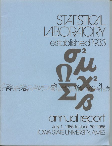 Contents: Update -- Personnel -- Consulting and Cooperative Research -- Current Research -- Professional Activities: Papers Presented, Lectures, Seminars -- Publications and Dissertation Abstracts: Books, Published Research, Thesis Abstracts -- Department of Statistics: Graduate Students, Undergraduates, Seminars  -- In Memoriam -- Photo Credits