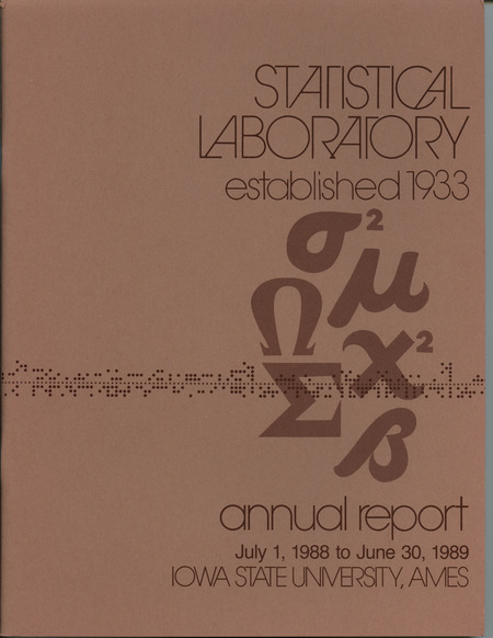 Contents: The Kempthorne Years: A Celebration -- Personnel -- Consulting and Cooperative Research -- Current Research -- Professional Activities: Papers Presented, Lectures, Seminars -- Publications and Dissertation Abstracts: Books and Monographs, Published Research, Thesis Abstracts -- Department of Statistics: Graduate Students, Undergraduates, Seminars  -- In Memoriam -- Photo Credits