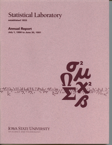 Contents: A Year of Self-Scrutiny and Reviews -- Personnel -- Consulting and Cooperative Research -- Current Research -- Professional Activities: Papers Presented, Lectures, Seminars -- Publications and Dissertation Abstracts: Books, Published Research, Thesis Abstracts -- Department of Statistics: Graduate Students, Undergraduates, Seminars  -- Photo Credits -- In Memoriam