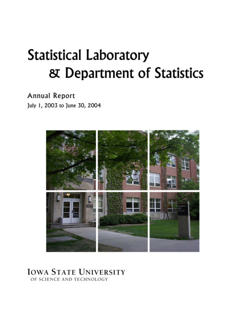 Contents: Overview -- Personnel: Faculty, Professional & Scientific, Support Staff -- Students: Graduates, Current Students -- Departmental News -- Awards, Recognitions & Scholarships -- Graduate Program: VIGRE -- Undergraduate Program -- Statistical Computing Section -- CSSM -- Consulting & Cooperative Research -- Thesis Abstracts -- Publications: Books, Published Research, Book Chapters, Proceedings & Reports, Software & Videos, Book Reviews -- Editorships, Professional Activities: Offices & Committee Work, Papers Presented, Lectures, & Seminars -- Contracts & Grants