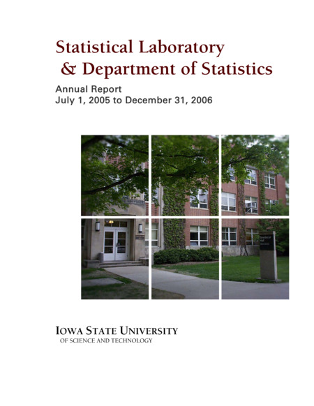 Contents: Overview -- Personnel -- Students -- Department News -- Honors & Awards -- Graduate Program -- Undergraduate Program -- Statistical Computing Section -- CSSM -- Thesis Abstracts -- Publications: Books, Published Research, Book Chapters, Encyclopedia Entries, Proceedings & Reports, Book Reviews -- Editorships -- Professional Activiies: Offices & Committee Work, Papers Presented, Lectures, & Seminars -- Contracts & Grants