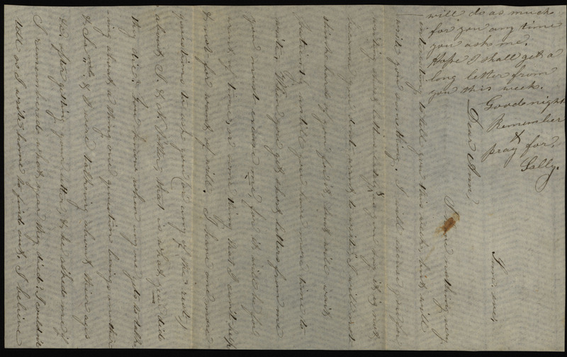 Letters from Sarah Underwood to Ann E. Tefft and Mae Tefft, February 1, 1858, describing her family's recent activities of riding on a sleigh and slaughtering hogs, and asking for genealogical information.