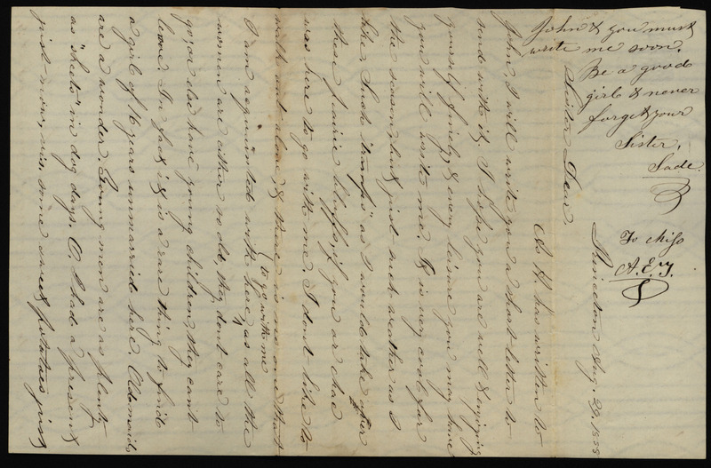 Letter from Sarah Underwood to Ann E. Tefft, August 29, 1858 describing a rat's attack on a chicken, garden vegetables, and the difficulty of finding female friends and the ratio of women to men in Iowa.
