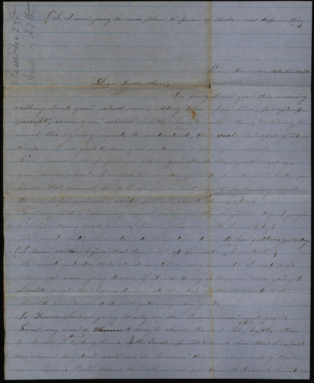 Letter from Sarah Underwood to her sisters Ann E. Tefft and Mae Tefft sharing news of her neighbors, plans for the farm, and bonnets.