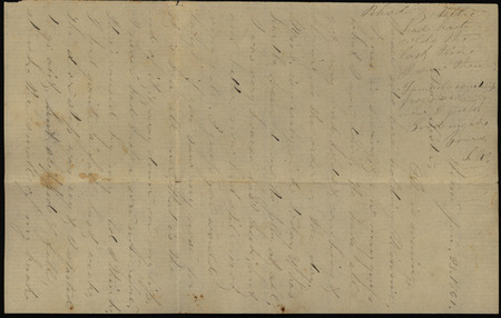 Letter from Sarah Underwood to Ann E. Tefft reporting on the family's illnesses and injuries, hog butchering, and requesting news of friends in Rhode Island.