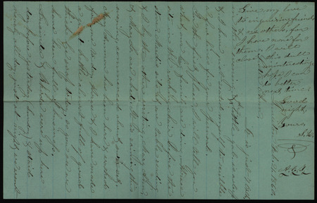 Letter from Sarah Underwood to Ann E. Tefft describing how her household is spending the evening and asking for gossip from Rhode Island.