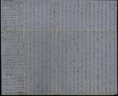 Letter from Sarah Underwood to Ann E. Tefft and Mae Tefft, October 18, 1857 explaining that she rarely makes social calls after moving to Iowa, her search for a quality newspaper, and requesting news of friends and family.