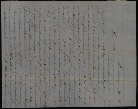 Letter from Sarah Underwood to Ann E. Tefft, July 4, 1858 discussing the bean seeds she sent to her family, the vegetables in her garden, the expanding population of Rhode Island, and a fourth of July celebration in Cordova, Illinois.