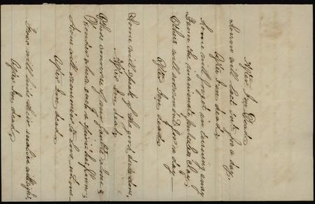 Poem describing how others will act after the narrator's death, partially copied and partially composed by Sarah Underwood.