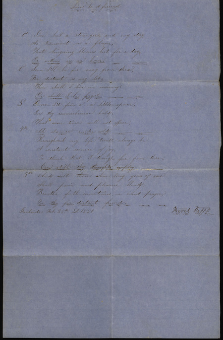 Poem about friends separated by distance.