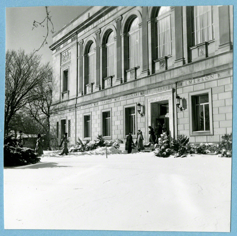 View of Iowa State University Library (now Parks Library) from the east, 1953.