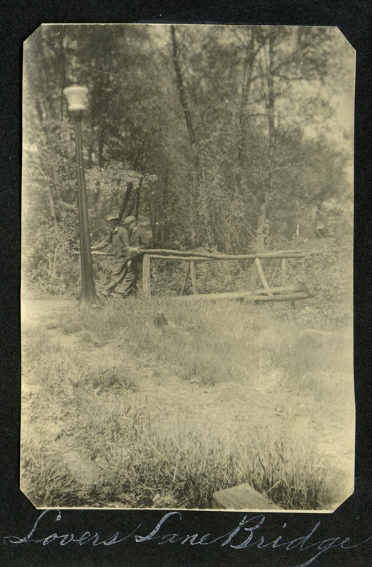 "Lovers Lane Bridge", circa 1910.