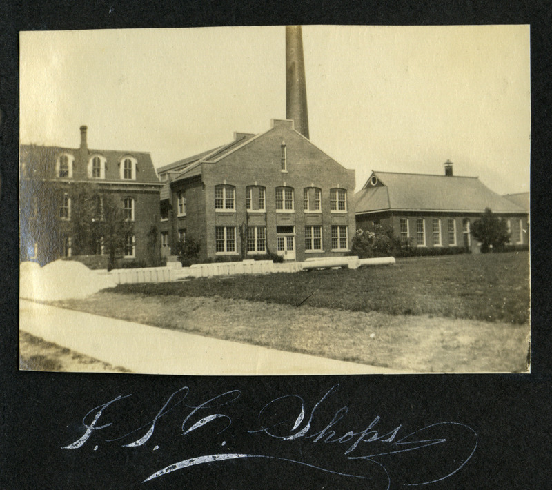 Engineering shops at Iowa State University, circa 1910.