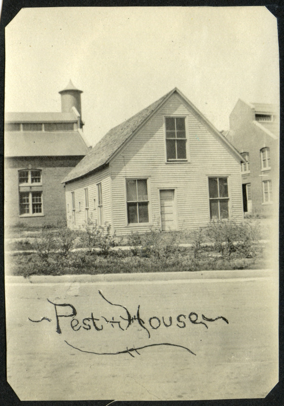 The Pest House was used to quarantine patients with contagious diseases, circa 1910.