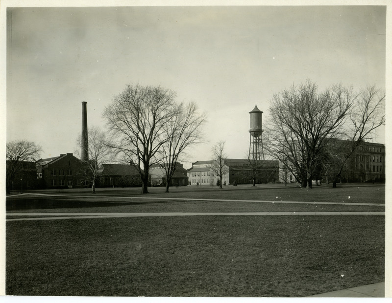 Engineering shops, Marston Water Tower, and Marston Hall, 1921.