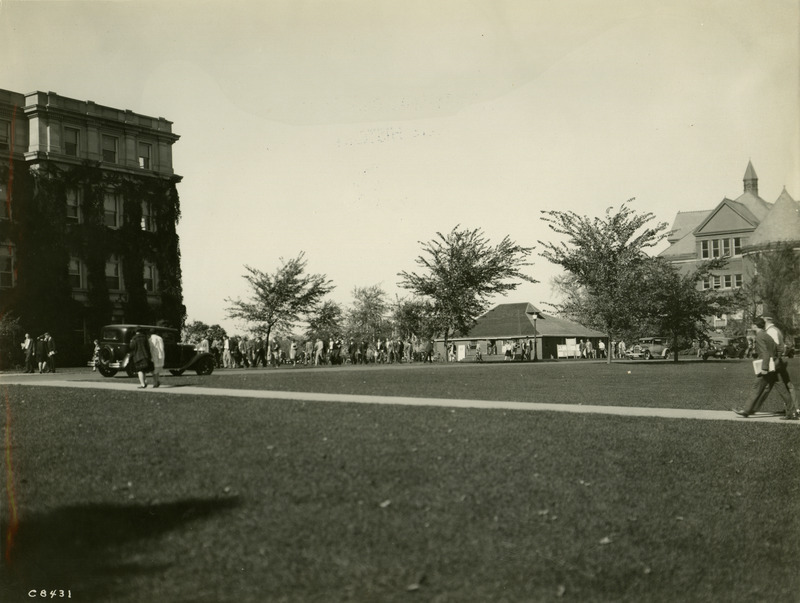 Morrill Hall and the Hub, October 16, 1929.