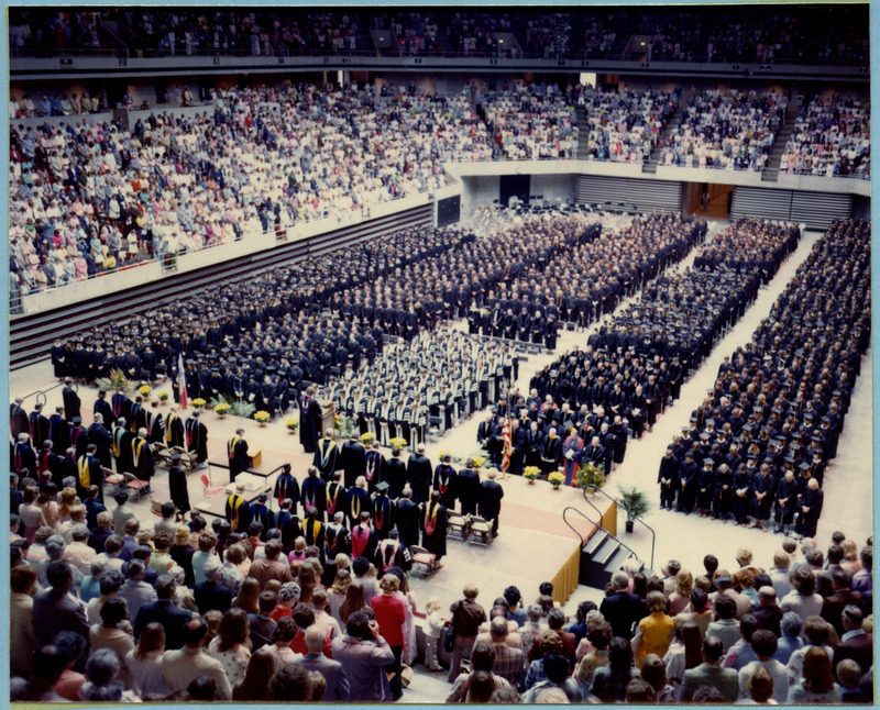 Commencement ceremony held in Hilton Coliseum on May 29, 1976.