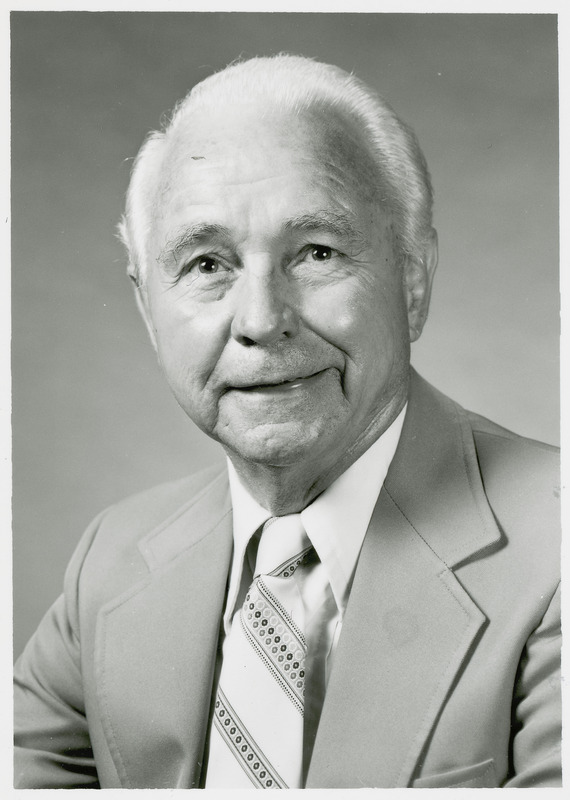 Earl O. Heady, founding director of the Center for Agricultural and Rural Development, is shown in this portrait taken in 1980.