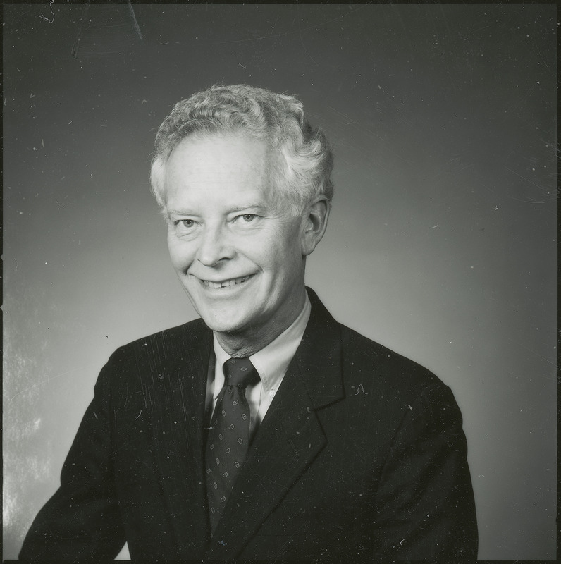 John Helmuth, Assistant Administrator of the Center for Agricultural and Rural Development, is shown in this portrait taken in the 1990s.