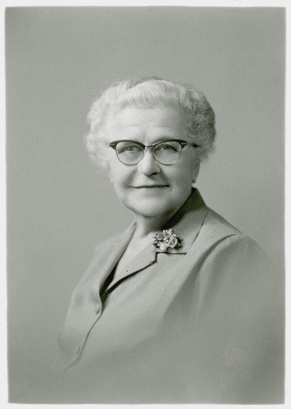 Pearl Swanson, Assistant Director of the Iowa Agriculture and Home Economics Experiment Station during 1944-1961, is shown in this portrait.