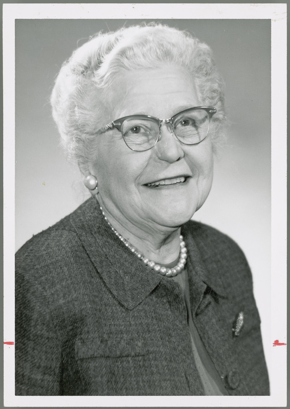 Pearl Swanson, Assistant Director of the Iowa Agriculture and Home Economics Experiment Station during 1944-1961, is shown in this portrait.