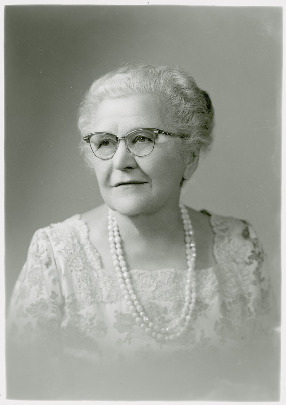 Pearl Swanson, Assistant Director of the Iowa Agriculture and Home Economics Experiment Station during 1944-1961, is shown in this portrait.