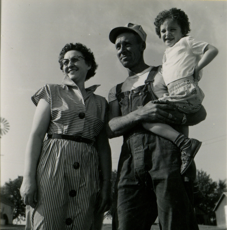 The Irving Sorenson Family, who participated in farm safety photographs, is shown on their family farm.