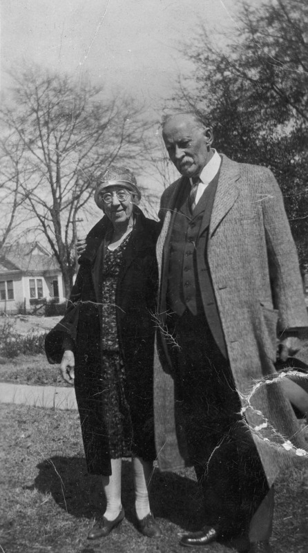 Dr. and Mrs. Pammel pose for a photograph while on a visit to Auburn, Alabama.