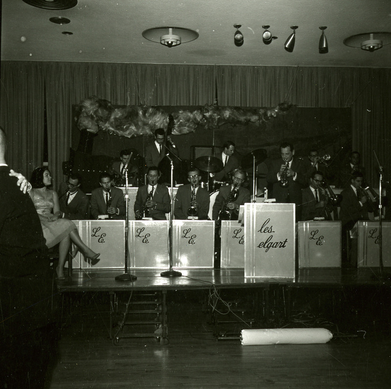 Les Elgart performs with his band at the Homecoming Dance, 1965.