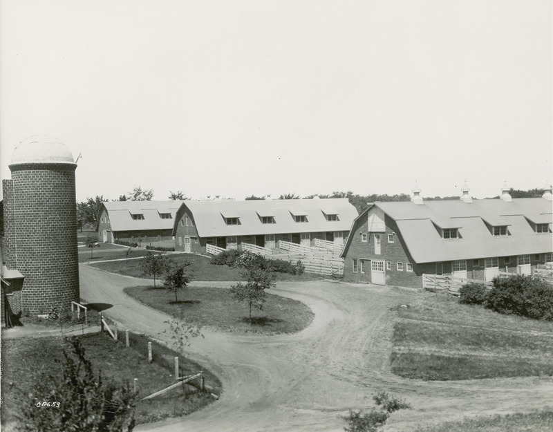 Horse Barn 2 with its U-shaped courtyard. Silos are visible to the left.