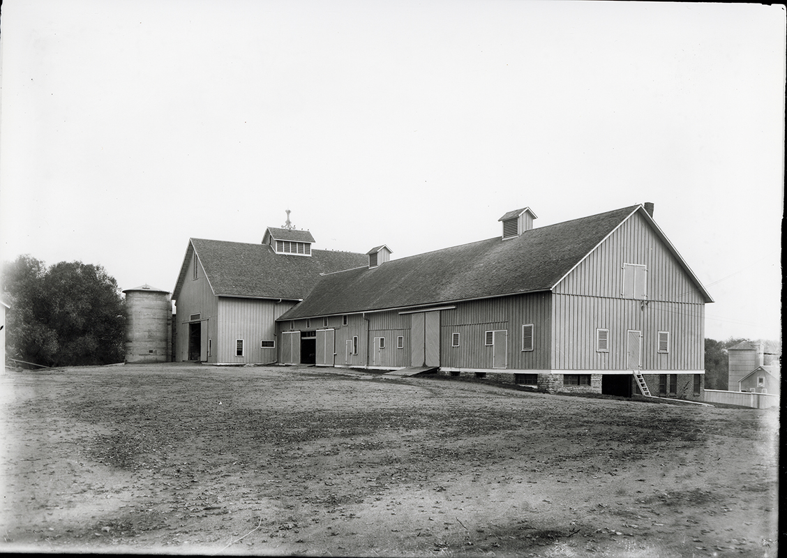 Photograph of the Cattle Barn looking north-northeast.