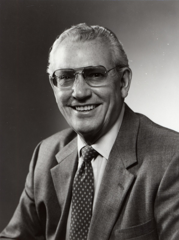 Warren B. Kuhn, Dean of the Library, is shown in this portrait taken in 1989.