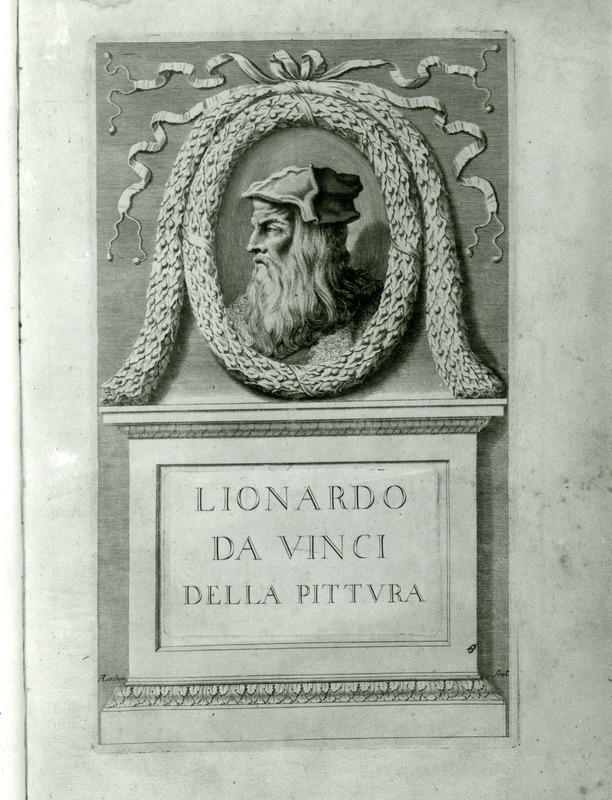 This portrait of Lionardo da Vinci della pittura is from the one millionth volume added to the Iowa State University Library collection.