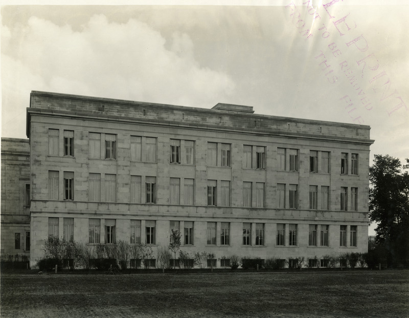 This is the west side view of the original library building.