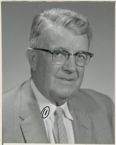 Hobart Beresford, Professor of Agricultural Engineering and associate of the Agriculture and Home Economics Experiment Station, is shown in a formal portrait taken in 1962.